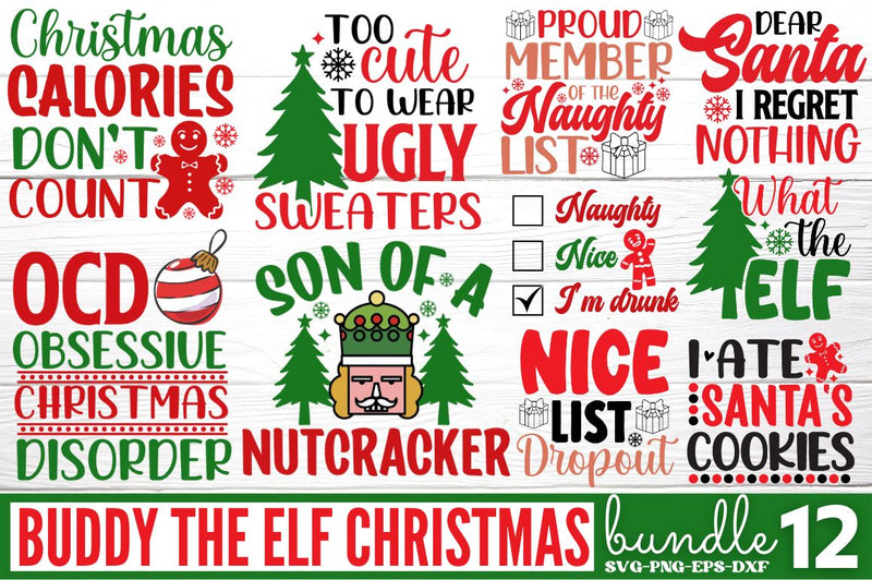 Buddy the ELF SVG christmas Bundle SVG DESIGNISTIC 