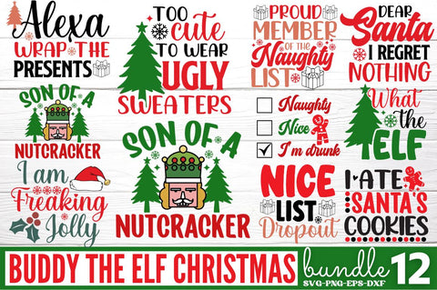 Buddy the ELF SVG christmas Bundle SVG DESIGNISTIC 