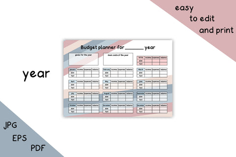 Budget Planer Book | A4 PDF Printable Templates Sublimation AnnaViolet_store 