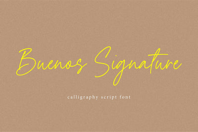 Buenos Signature Font Font Balpirick 