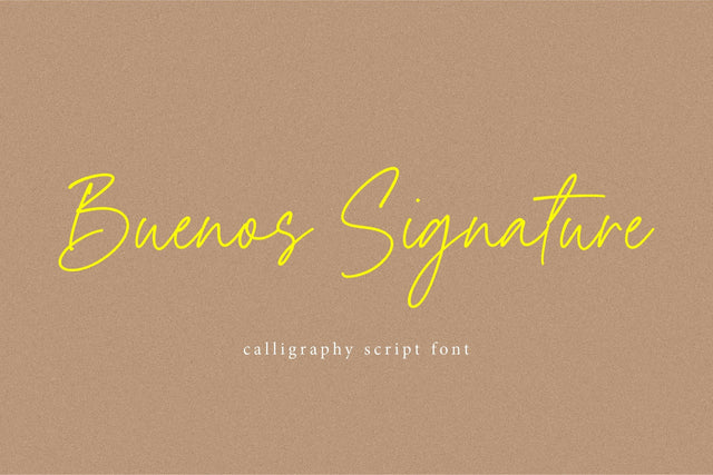 Buenos Signature Font Font Balpirick 