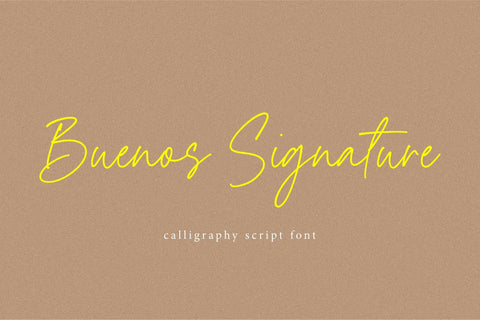 Buenos Signature Font Font Balpirick 