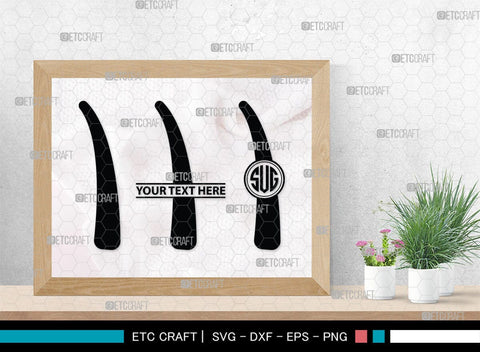 Buffalo Horn Monogram, Buffalo Horn Silhouette, Buffalo Horn SVG, Horn Svg, Horns Svg, Animal Horns Svg, SB00342 SVG ETC Craft 