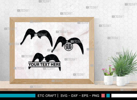 Buffalo Horn Monogram, Buffalo Horn Silhouette, Buffalo Horn SVG, Horn Svg, Horns Svg, Animal Horns Svg, SB00342 SVG ETC Craft 