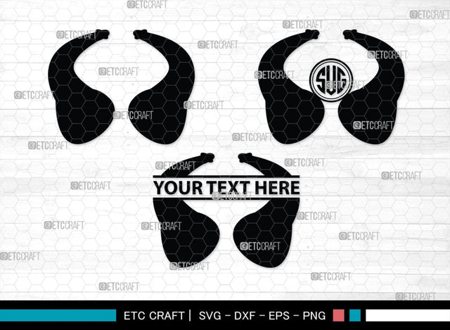 Buffalo Horn Monogram, Buffalo Horn Silhouette, Buffalo Horn SVG, Horn Svg, Horns Svg, Animal Horns Svg, SB00342 SVG ETC Craft 