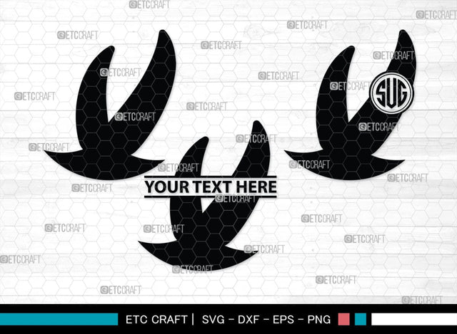 Buffalo Horn Monogram, Buffalo Horn Silhouette, Buffalo Horn SVG, Horn Svg, Horns Svg, Animal Horns Svg, SB00342 SVG ETC Craft 