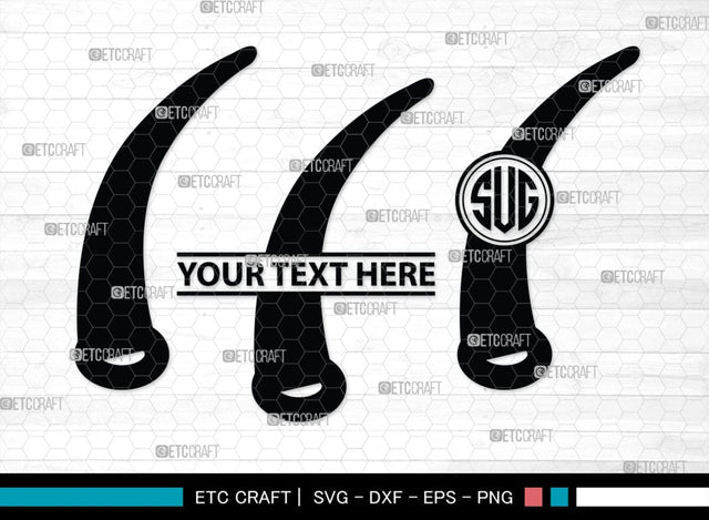 Buffalo Horn Monogram, Buffalo Horn Silhouette, Buffalo Horn SVG, Horn Svg, Horns Svg, Animal Horns Svg, SB00342 SVG ETC Craft 