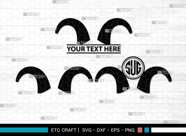 Buffalo Horn Monogram, Buffalo Horn Silhouette, Buffalo Horn SVG, Horn Svg, Horns Svg, Animal Horns Svg, SB00342 SVG ETC Craft 