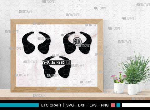 Buffalo Horn Monogram, Buffalo Horn Silhouette, Buffalo Horn SVG, Horn Svg, Horns Svg, Animal Horns Svg, SB00342 SVG ETC Craft 