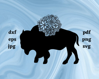 Buffalo Mandala SVG Cut File SVG Northern Light SVG 