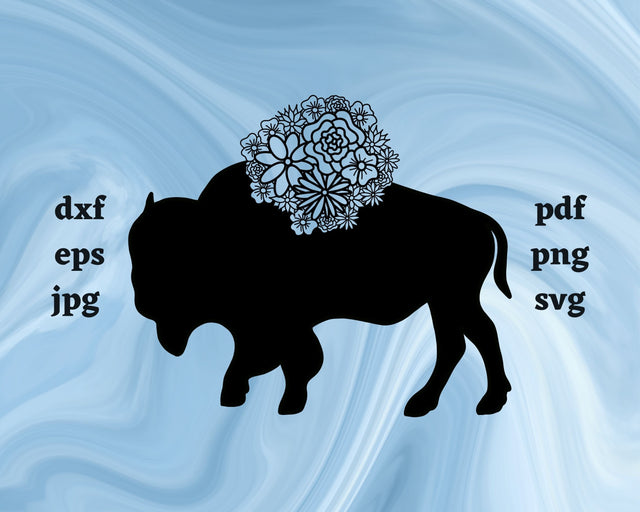 Buffalo Mandala SVG Cut File SVG Northern Light SVG 