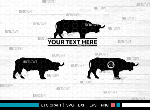 Buffalo Monogram, Buffalo Silhouette, Buffalo SVG, Bull Rider Svg, Bison Svg, Animal Svg, SB00231 SVG ETC Craft 