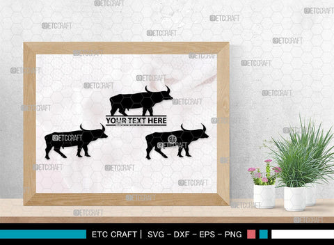 Buffalo Monogram, Buffalo Silhouette, Buffalo SVG, Bull Rider Svg, Bison Svg, Animal Svg, SB00231 SVG ETC Craft 