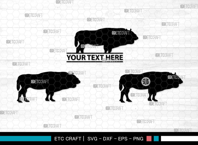 Buffalo Monogram, Buffalo Silhouette, Buffalo SVG, Bull Rider Svg, Bison Svg, Animal Svg, SB00231 SVG ETC Craft 