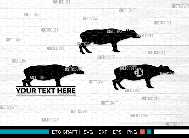 Buffalo Monogram, Buffalo Silhouette, Buffalo SVG, Bull Rider Svg, Bison Svg, Animal Svg, SB00231 SVG ETC Craft 