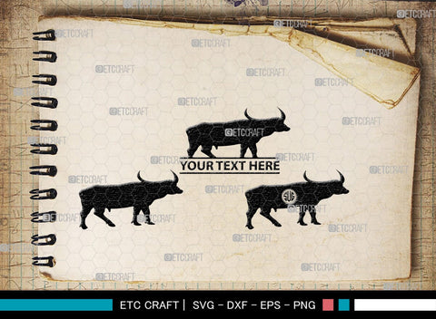 Buffalo Monogram, Buffalo Silhouette, Buffalo SVG, Bull Rider Svg, Bison Svg, Animal Svg, SB00231 SVG ETC Craft 