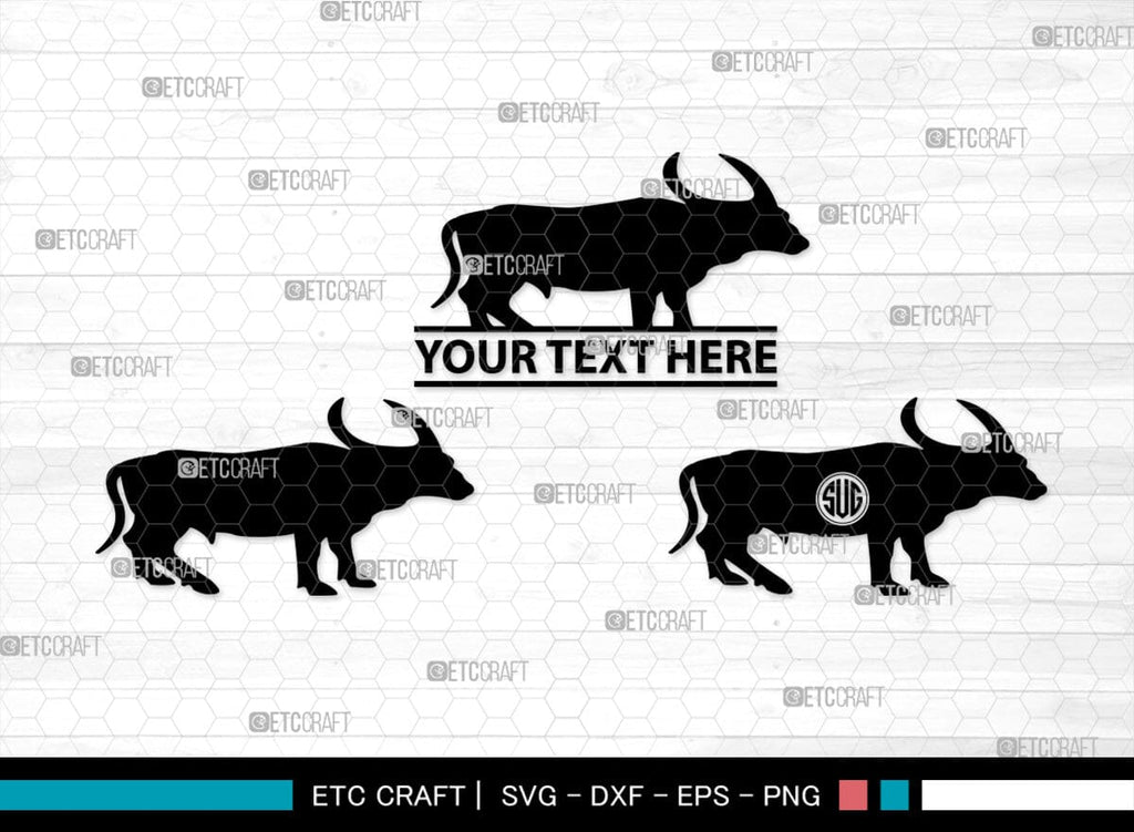 Buffalo Monogram, Buffalo Silhouette, Buffalo SVG, Bull Rider Svg ...