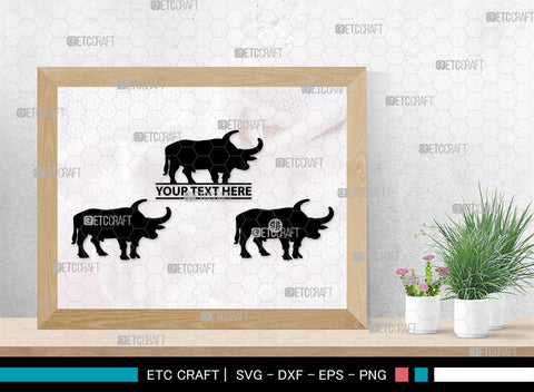 Buffalo Monogram, Buffalo Silhouette, Buffalo SVG, Bull Rider Svg, Bison Svg, Animal Svg, SB00231 SVG ETC Craft 