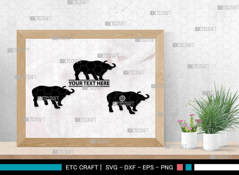 Buffalo Monogram, Buffalo Silhouette, Buffalo SVG, Bull Rider Svg, Bison Svg, Animal Svg, SB00231 SVG ETC Craft 