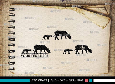 Buffalo Monogram, Buffalo Silhouette, Buffalo SVG, Bull Rider Svg, Bison Svg, Animal Svg, SB00231 SVG ETC Craft 