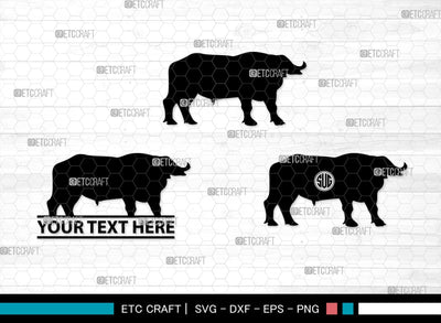 Buffalo Monogram, Buffalo Silhouette, Buffalo SVG, Bull Rider Svg, Bison Svg, Animal Svg, SB00231 SVG ETC Craft 