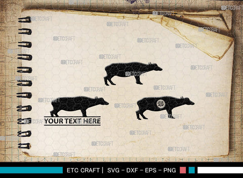 Buffalo Monogram, Buffalo Silhouette, Buffalo SVG, Bull Rider Svg, Bison Svg, Animal Svg, SB00231 SVG ETC Craft 