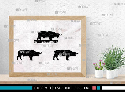 Buffalo Monogram, Buffalo Silhouette, Buffalo SVG, Bull Rider Svg, Bison Svg, Animal Svg, SB00231 SVG ETC Craft 