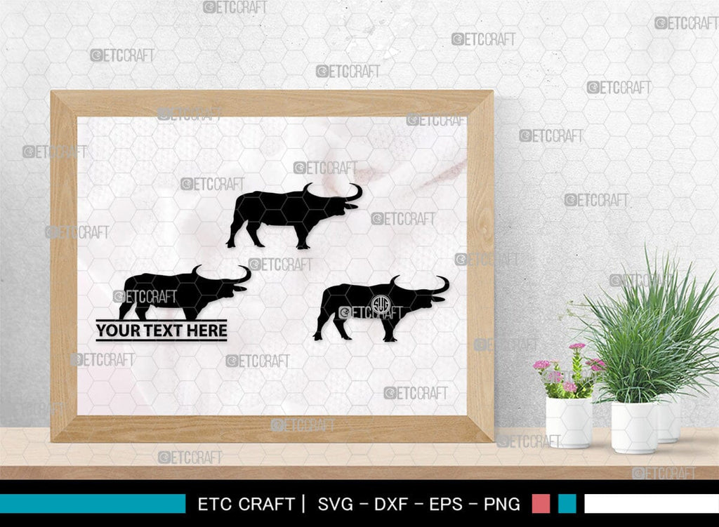 Buffalo Monogram, Buffalo Silhouette, Buffalo SVG, Bull Rider Svg ...