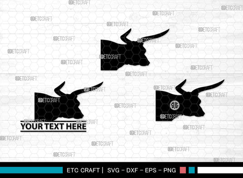 Buffalo Monogram, Buffalo Silhouette, Buffalo SVG, Bull Rider Svg, Bison Svg, Animal Svg, SB00231 SVG ETC Craft 