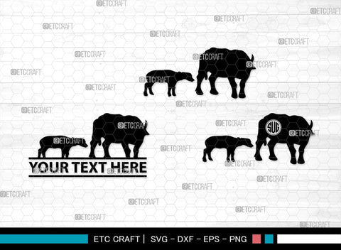 Buffalo Monogram, Buffalo Silhouette, Buffalo SVG, Bull Rider Svg, Bison Svg, Animal Svg, SB00231 SVG ETC Craft 