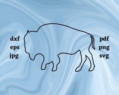 Buffalo Outline SVG Cut File SVG Northern Light SVG 