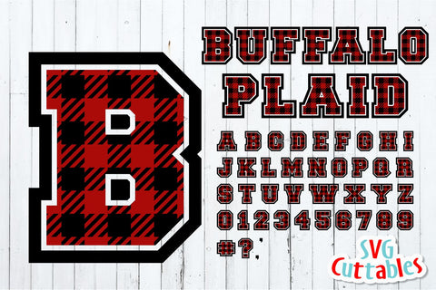 Buffalo Plaid Alphabet Font Svg Cuttables 