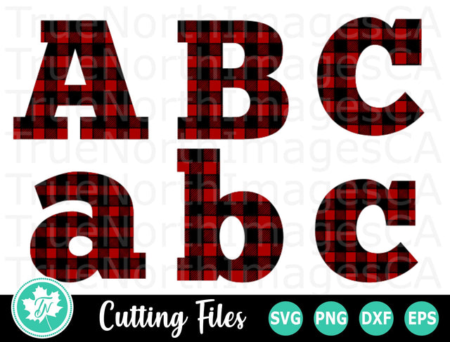 Buffalo Plaid Alphabet SVG SVG TrueNorthImagesCA 