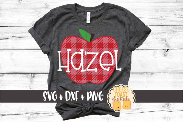 Buffalo Plaid Apple - School Teacher SVG PNG DXF Cut Files SVG Cheese Toast Digitals 