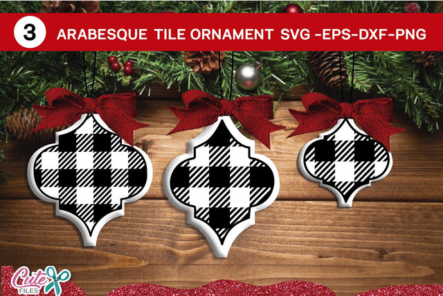 Buffalo plaid Arabesque tile svg bundle cut file SVG Cute files 