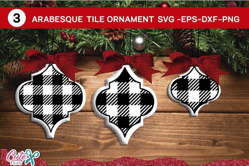 Buffalo plaid Arabesque tile svg bundle cut file SVG Cute files 