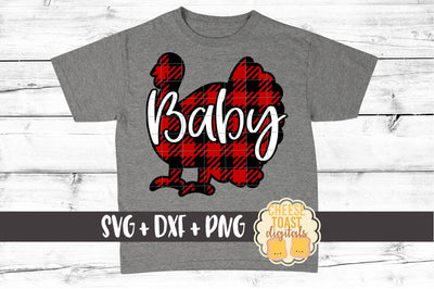 Buffalo Plaid Baby Turkey - Thanksgiving SVG Files SVG Cheese Toast Digitals 