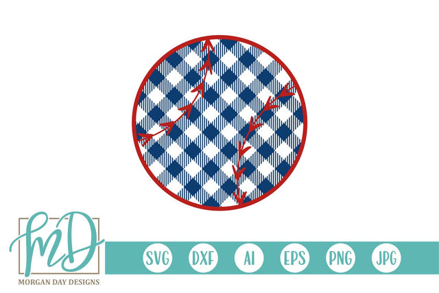 Buffalo Plaid Baseball SVG Morgan Day Designs 