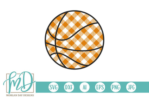 Buffalo Plaid Basketball SVG Morgan Day Designs 