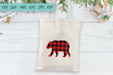 Buffalo Plaid Bear Svg, Christmas Bear Svg, Christmas Svg SVG Irina Ostapenko 
