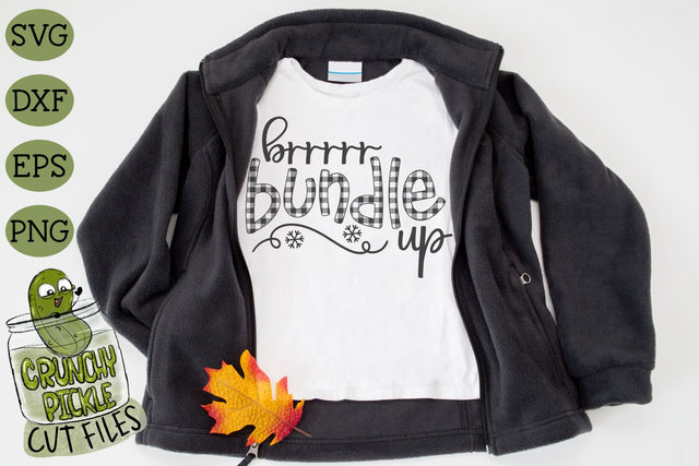 Buffalo Plaid Bundle Up SVG File SVG Crunchy Pickle 