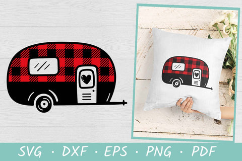 Buffalo Plaid Camper SVG | Camping SVG| Camper signs SVG SVG Irina Ostapenko 
