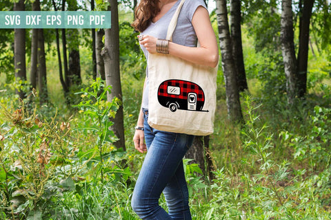 Buffalo Plaid Camper SVG | Camping SVG| Camper signs SVG SVG Irina Ostapenko 