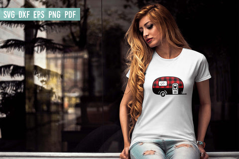 Buffalo Plaid Camper SVG | Camping SVG| Camper signs SVG SVG Irina Ostapenko 