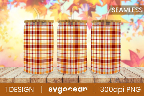 Buffalo Plaid Can Glass Bundle | PNG | 16 Oz | 20 Oz Libbey Glass SVG SvgOcean 