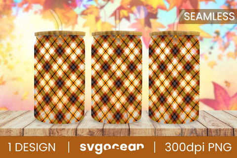 Buffalo Plaid Can Glass Bundle | PNG | 16 Oz | 20 Oz Libbey Glass SVG SvgOcean 