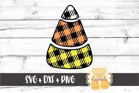 Buffalo Plaid Candy Corn - Halloween SVG PNG DXF Cut Files SVG Cheese Toast Digitals 