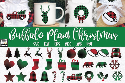 Buffalo Plaid Christmas Bundle - 30 Christmas SVG Files SVG Old Market 