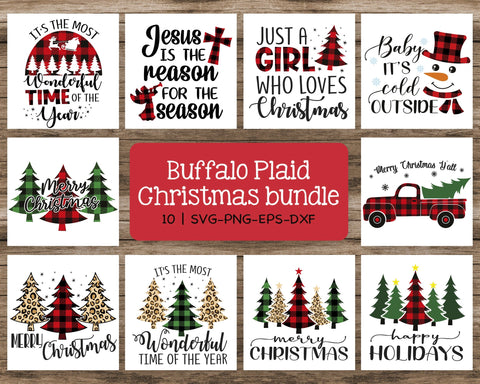 Buffalo Plaid Christmas Bundle Svg, Christmas Bundle Svg, Buffalo Plaid Svg SVG SvgMonkeys 