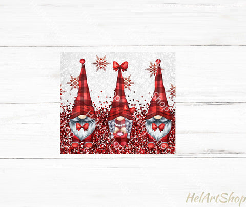 Buffalo Plaid Christmas Gnomes Tumbler PNG | Sublimation PNG Sublimation _HelArtShop_ 